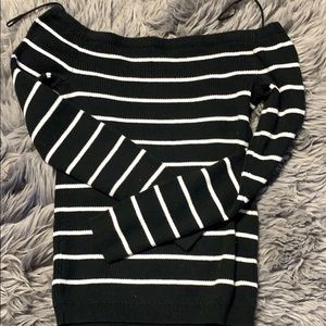 Cold shoulder style sweater